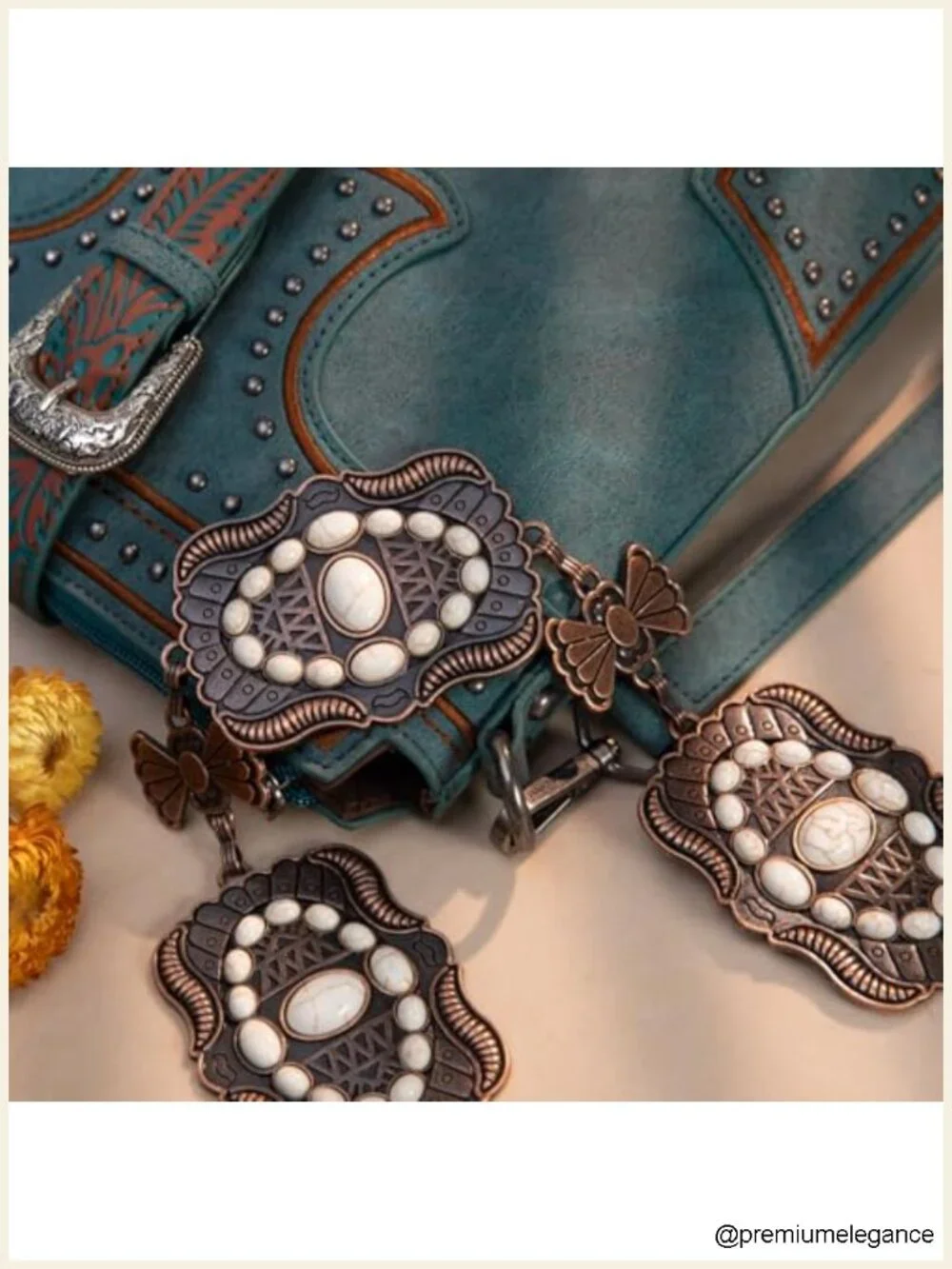 Large Western Concho Metal Belt for Women Cowgirl Style
